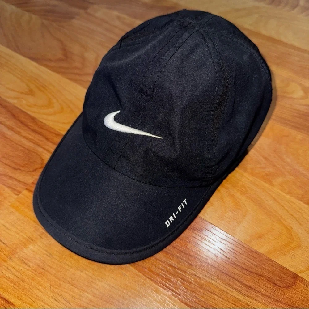 Lightweight Black Nike Toddler Hat Adjustable OSFA Nike Swoosh “Just Do It” Rare